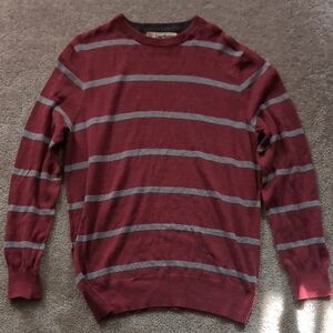 Urban Pipeline Men's Crewneck Sweater - Burgundy and Gray